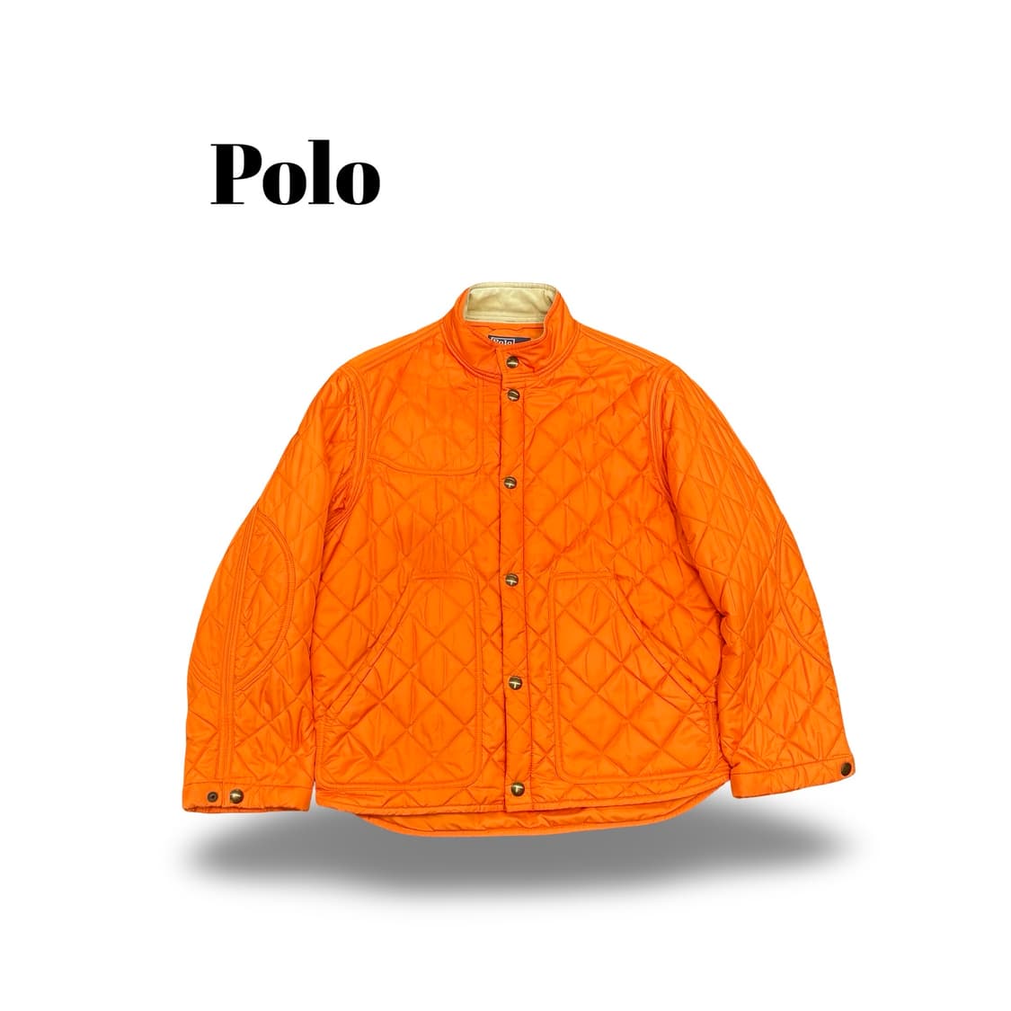 (100)폴로 랄프로렌 오렌지 퀼팅 자켓 상품이미지1