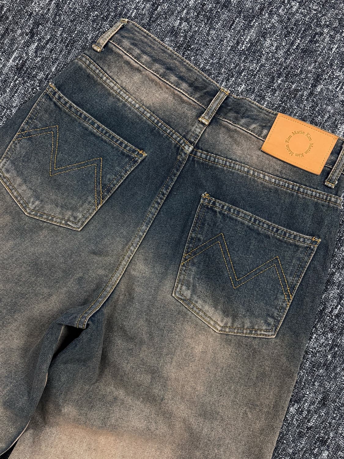 마뗑킴 그라데이션 브러쉬 데님 팬츠 상품이미지8