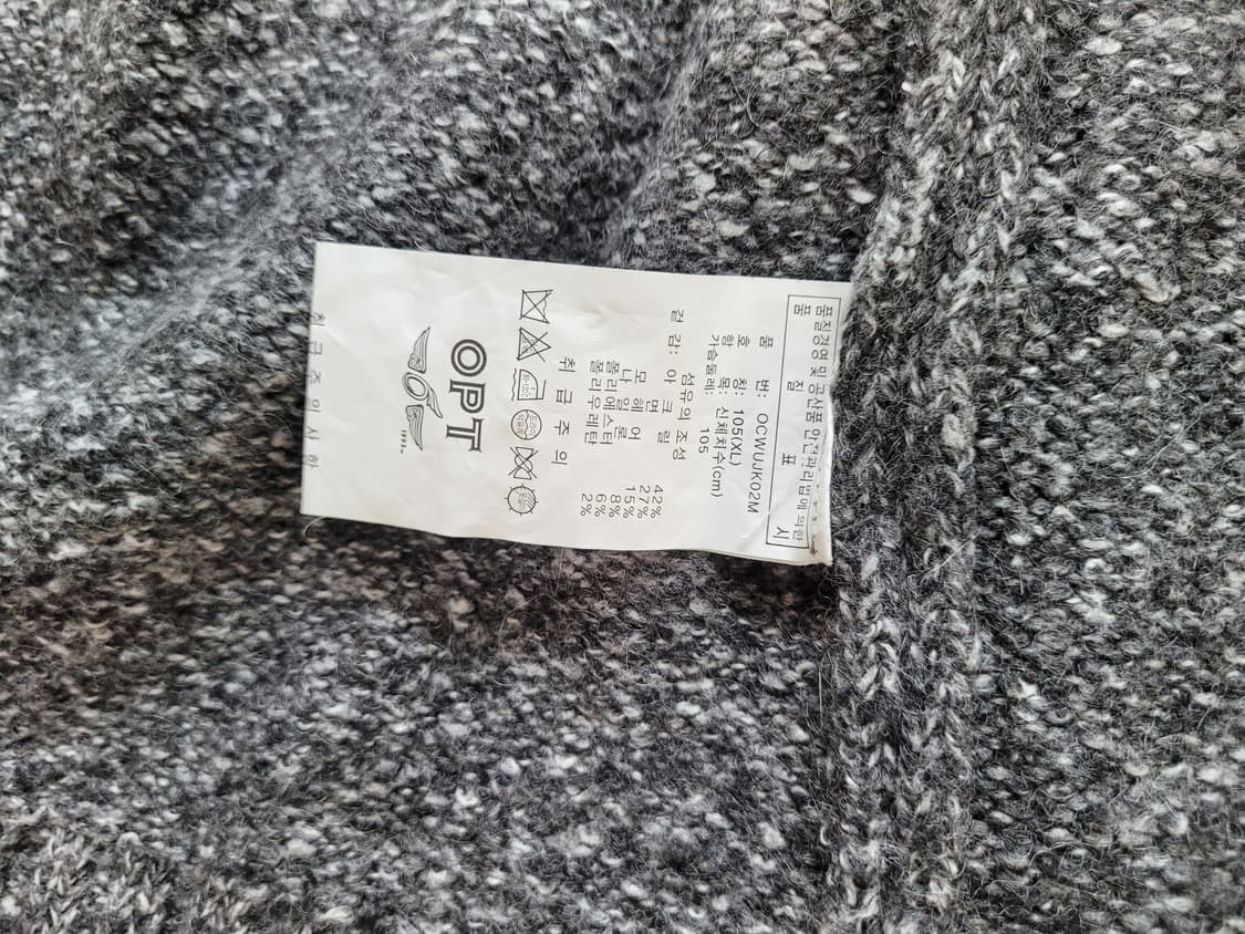 OPT 남자 블럭 가디건 XL 다크그레이 상품이미지10