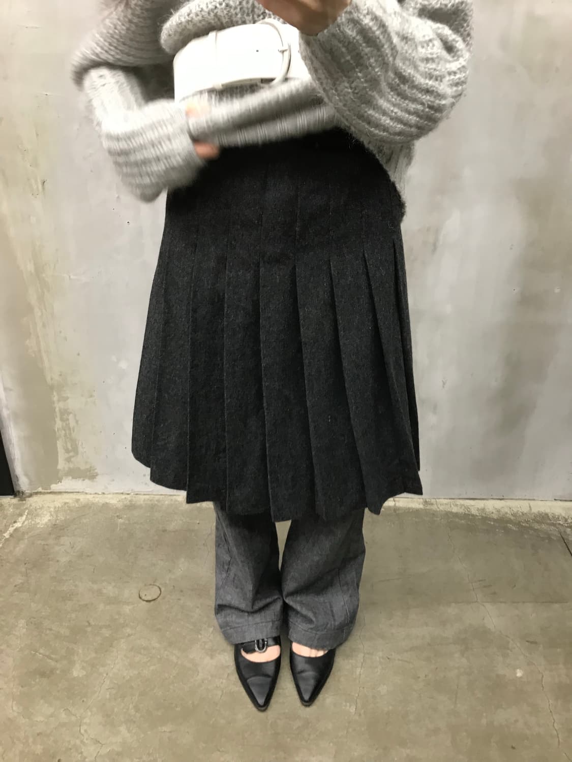 Wool pleats sk 상품이미지7