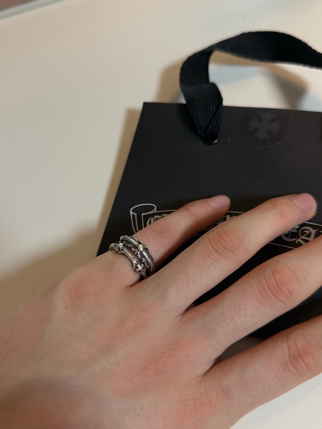 크롬하츠 베이비 플로랄 링 (US 5) 상품이미지4