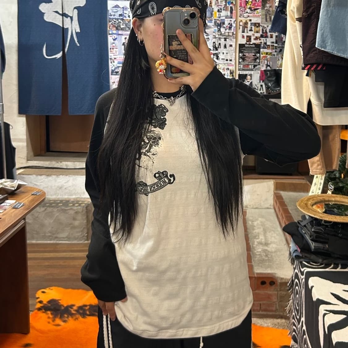JPN 펑크 오리엔탈 프린팅 롱슬리브 상품이미지2