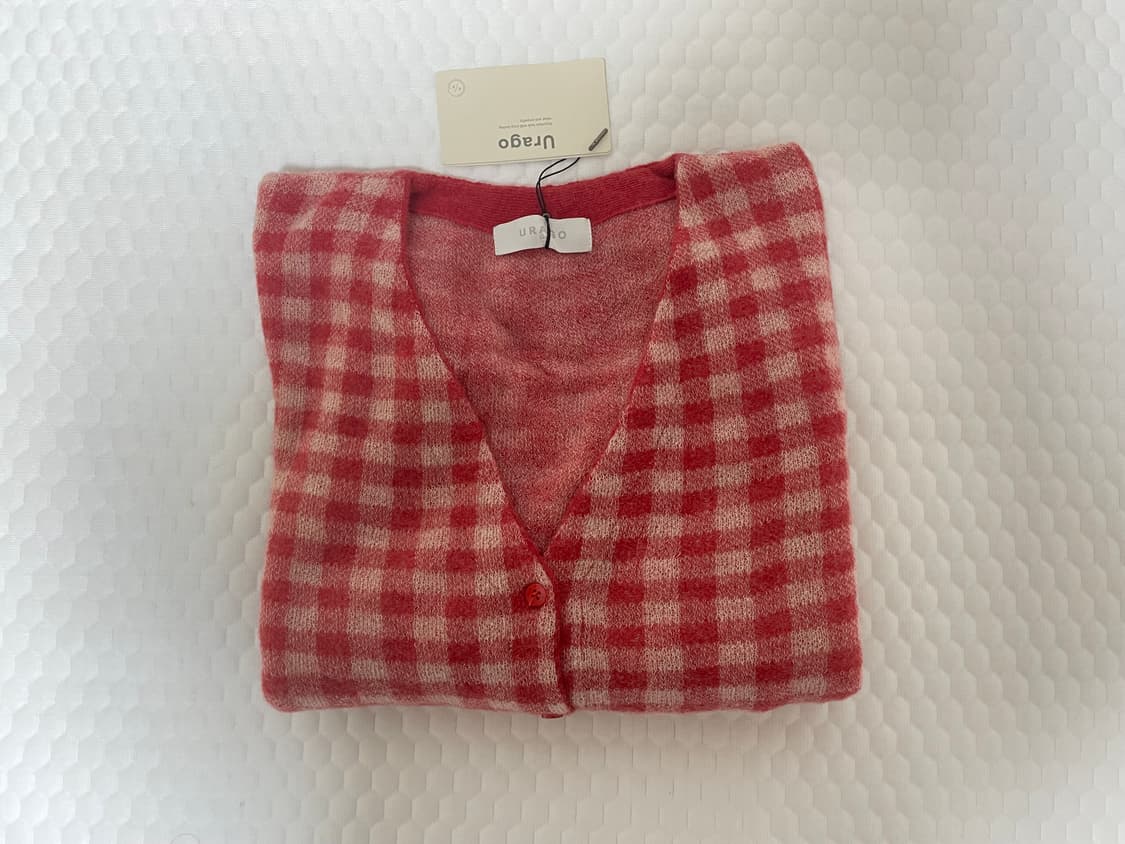 유라고 체크 가디건 상품이미지6