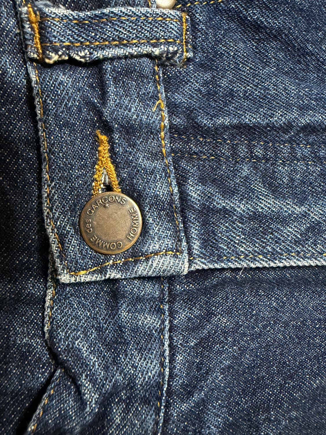 꼼데가르송 다나카 옴므 90s 레더탭 데님 상품이미지3