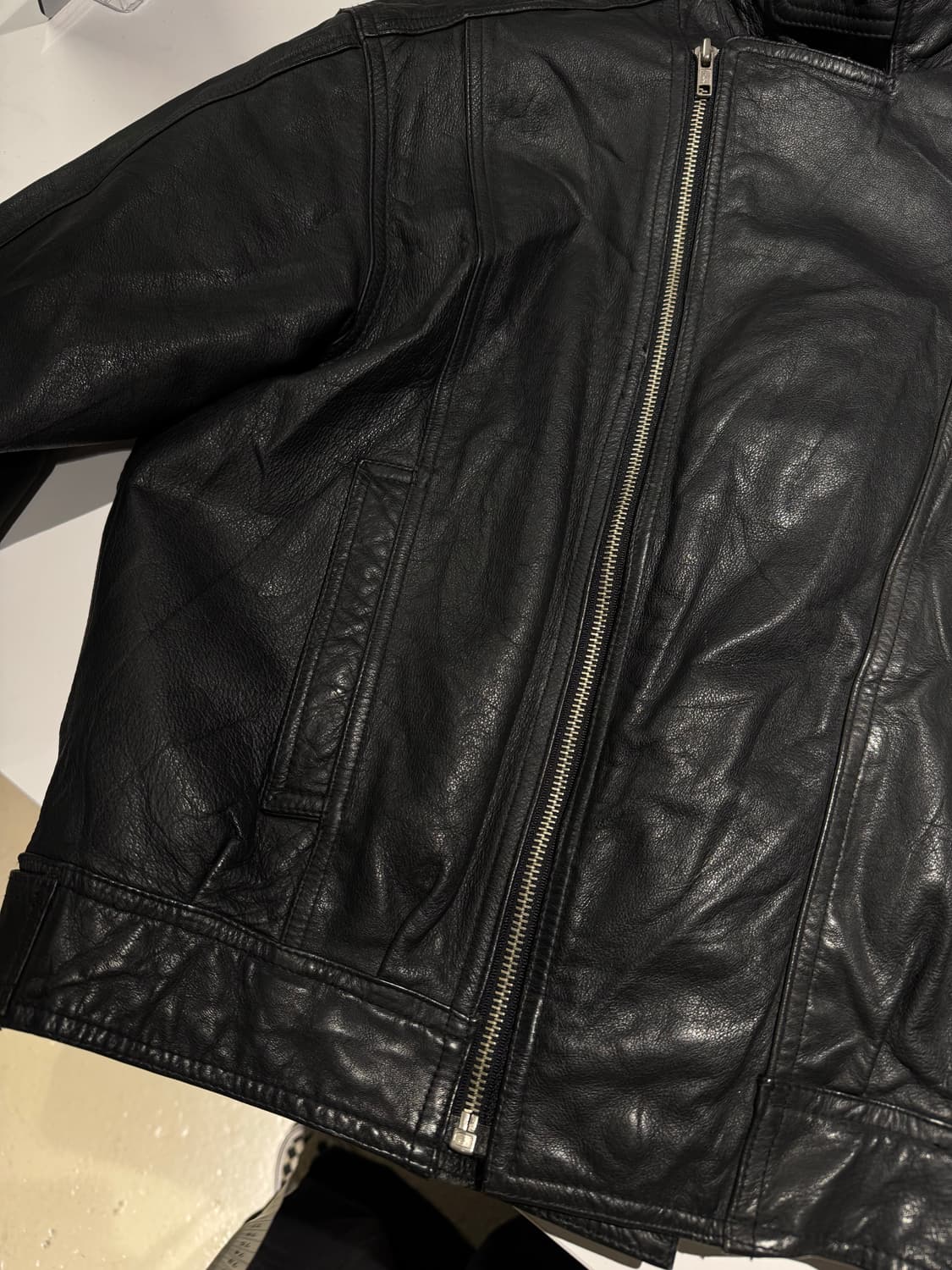 Broadway 언발란스 비대칭 소가죽자켓  상품이미지9