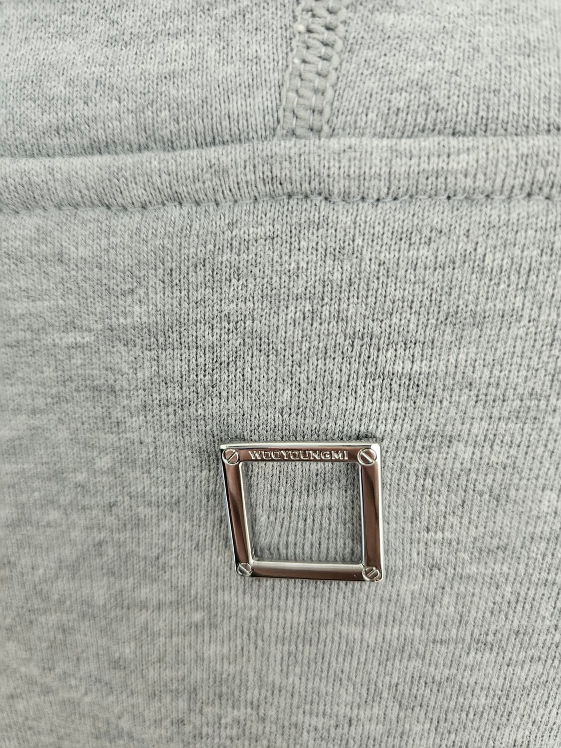 우영미 23FW 백로고 후드티 그레이 46 상품이미지4