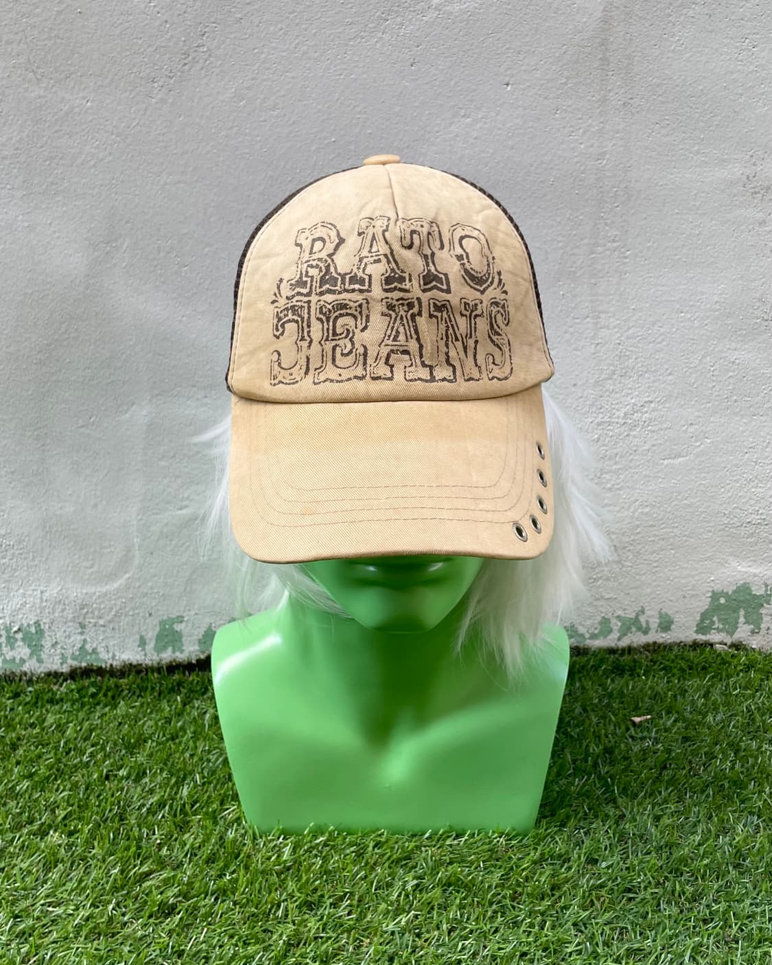 Brown eyelet mesh cap  상품이미지2