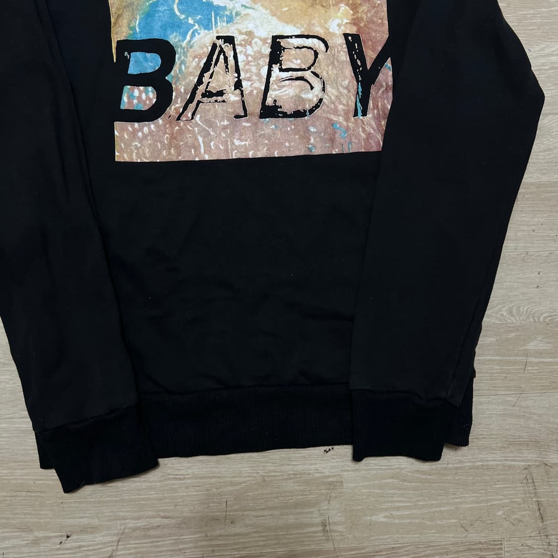 생로랑 파리 BABY 빅프린팅 맨투맨 [블랙] L/100 상품이미지3