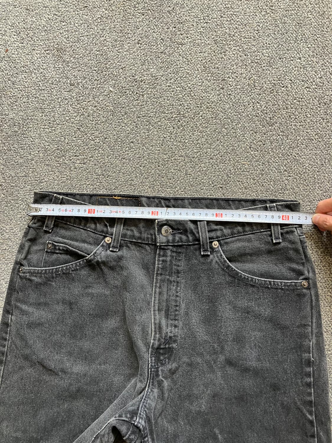 343 90s usa 리바이스 550 흑청 블랙 오렌지탭 상품이미지6