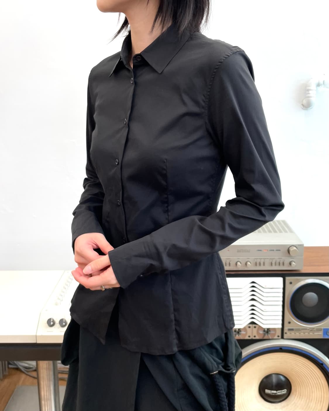 [36] 질샌더 블랙 셔츠 상품이미지4