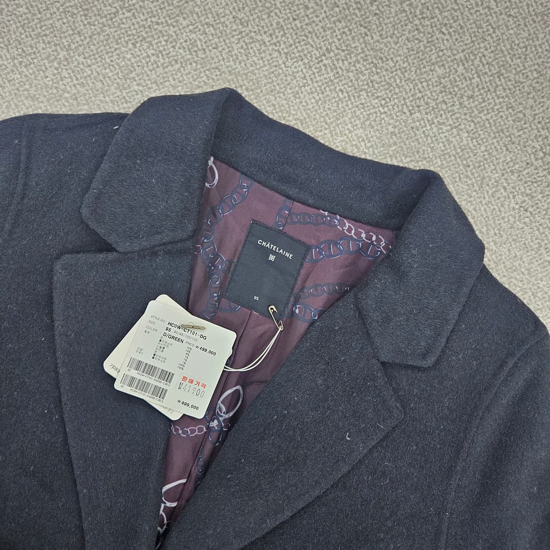 [95] 새상품 샤트렌 울 캐시미어 롱 코트 1203JM1 상품이미지2