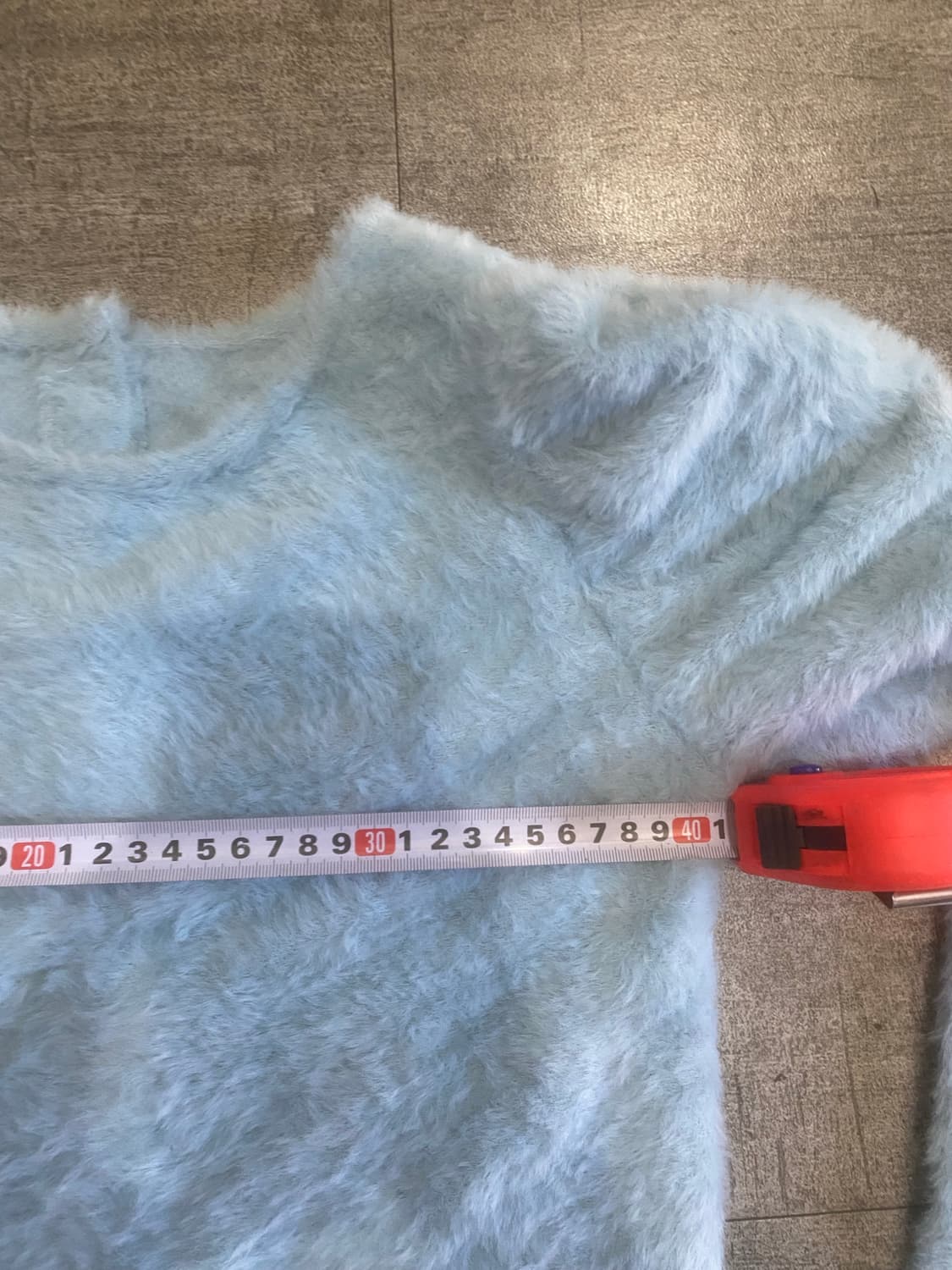 일본빈티지 하구미모리걸 달천깔페어리 포슬니트스웨터 멜란지블루 상품이미지2