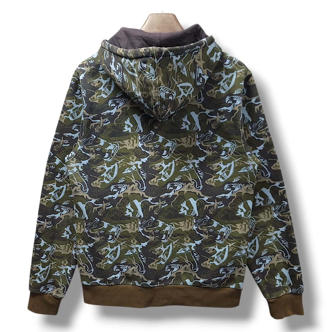 [100] 아디다스 카모플라쥬 파이어버드 올오버 기모 후드티셔츠 상품이미지2