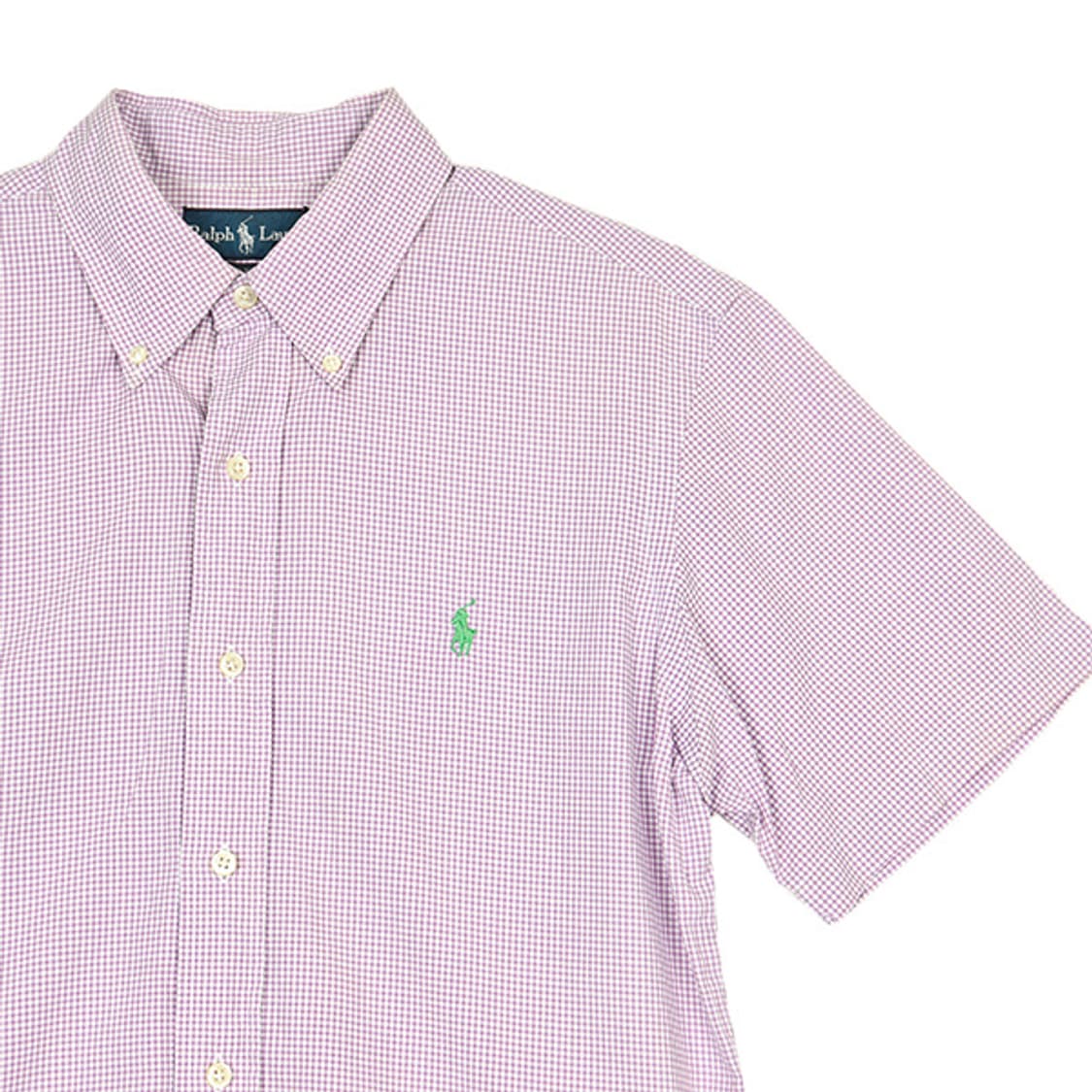 폴로랄프로렌 포니 깅엄 체크 하프 셔츠 (S) 상품이미지3