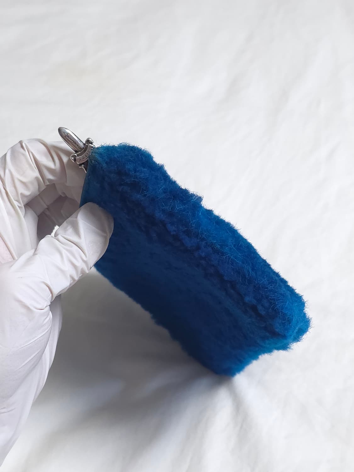 [OS] 크롬하츠 시어링 스크롤라벨 코인 파우치 지갑 블루 상품이미지8