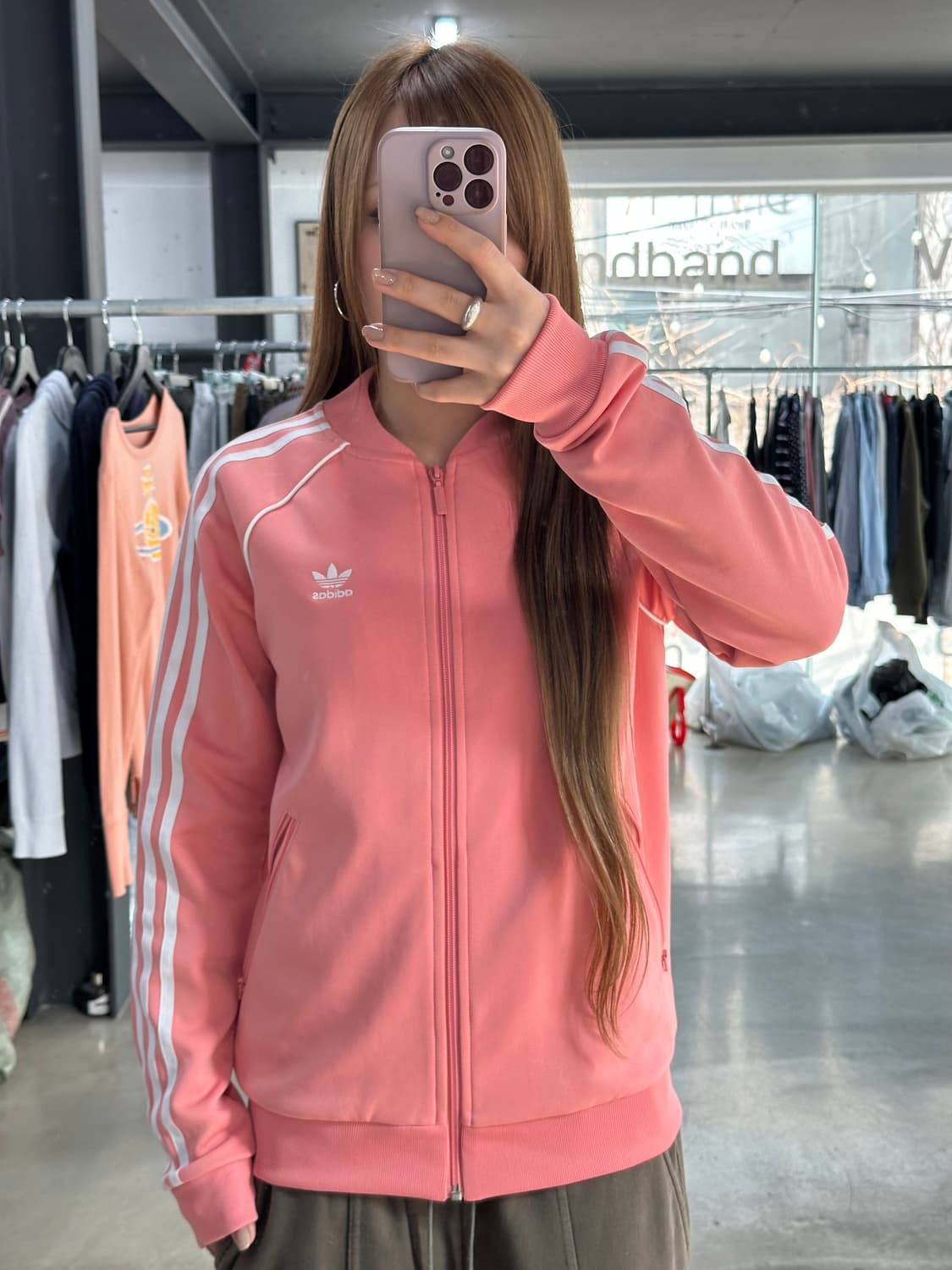 아디다스 슈퍼스타 트랙탑 져지 살몬핑크 상품이미지2