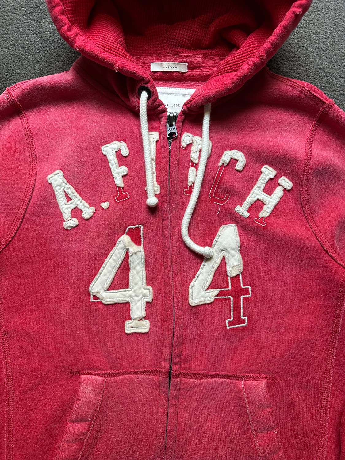 아베크롬비 핑크 후드집업 M 상품이미지2