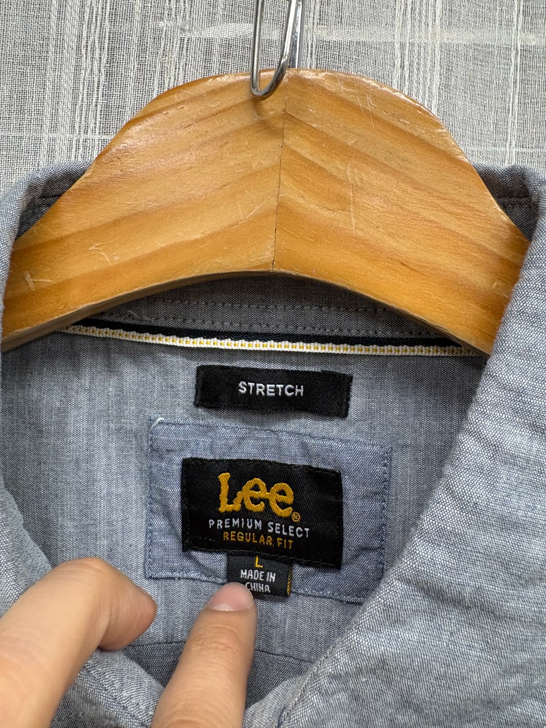 LEE 리 샴브레이 빈티지 반팔 셔츠 상품이미지8