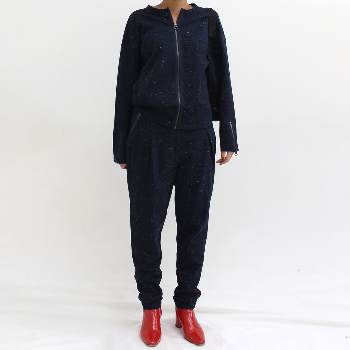 SeeByChloe 네이비 집업 자켓 & 팬츠 셋업 라운지웨어 트레이닝복 상품이미지1