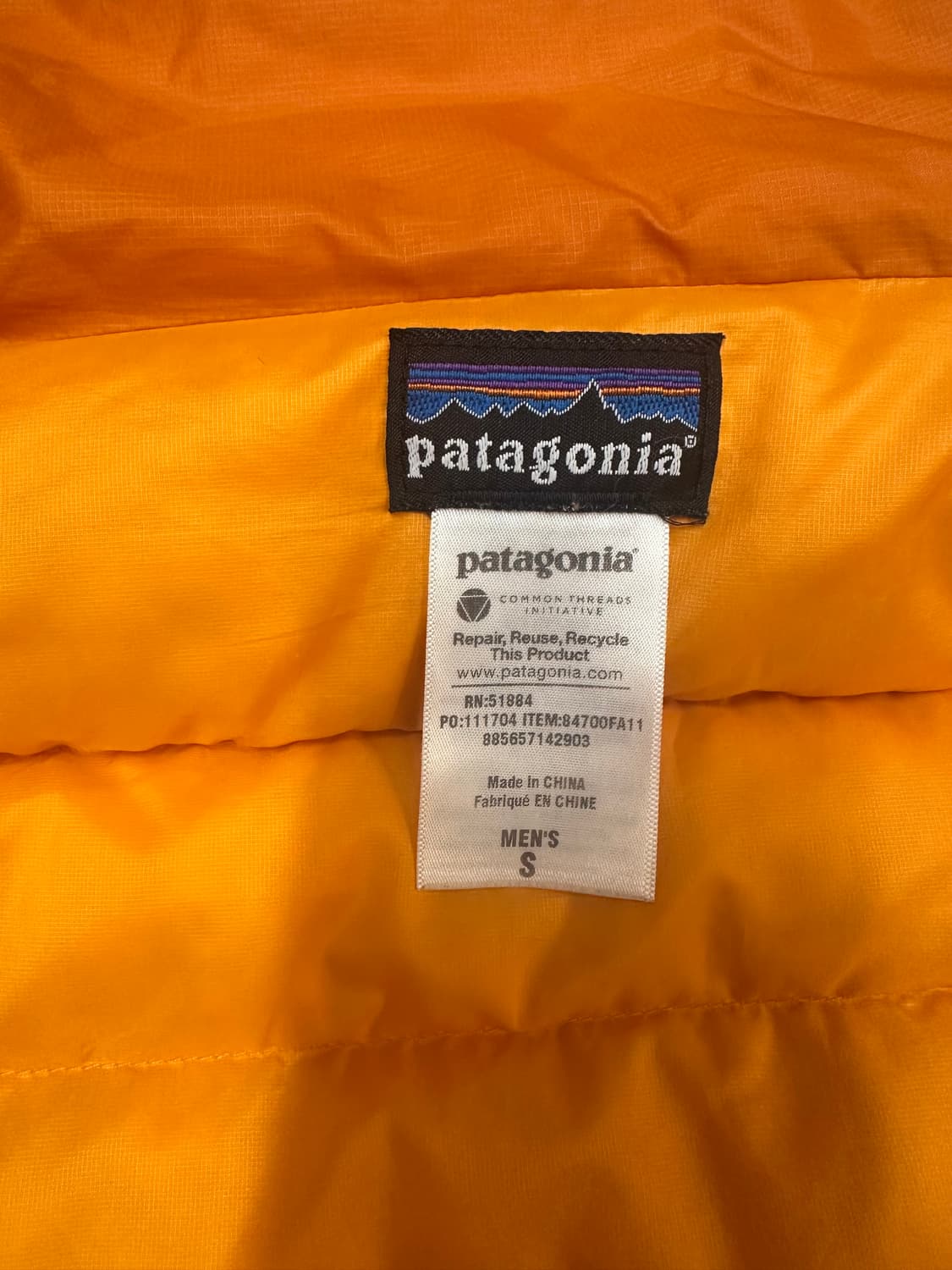 (S)김원중 파타고니아 빈티지 다운스웨터 후드 경량패딩 상품이미지5