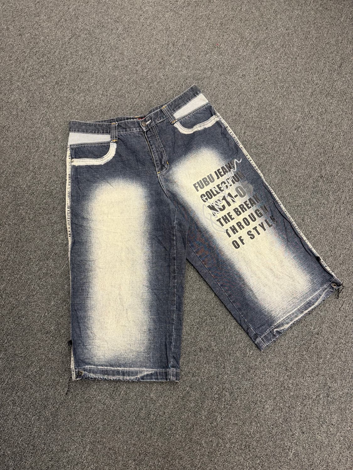 Os)Fubu 빈티지 올드스쿨 힙합 버뮤다 데님팬츠 상품이미지3