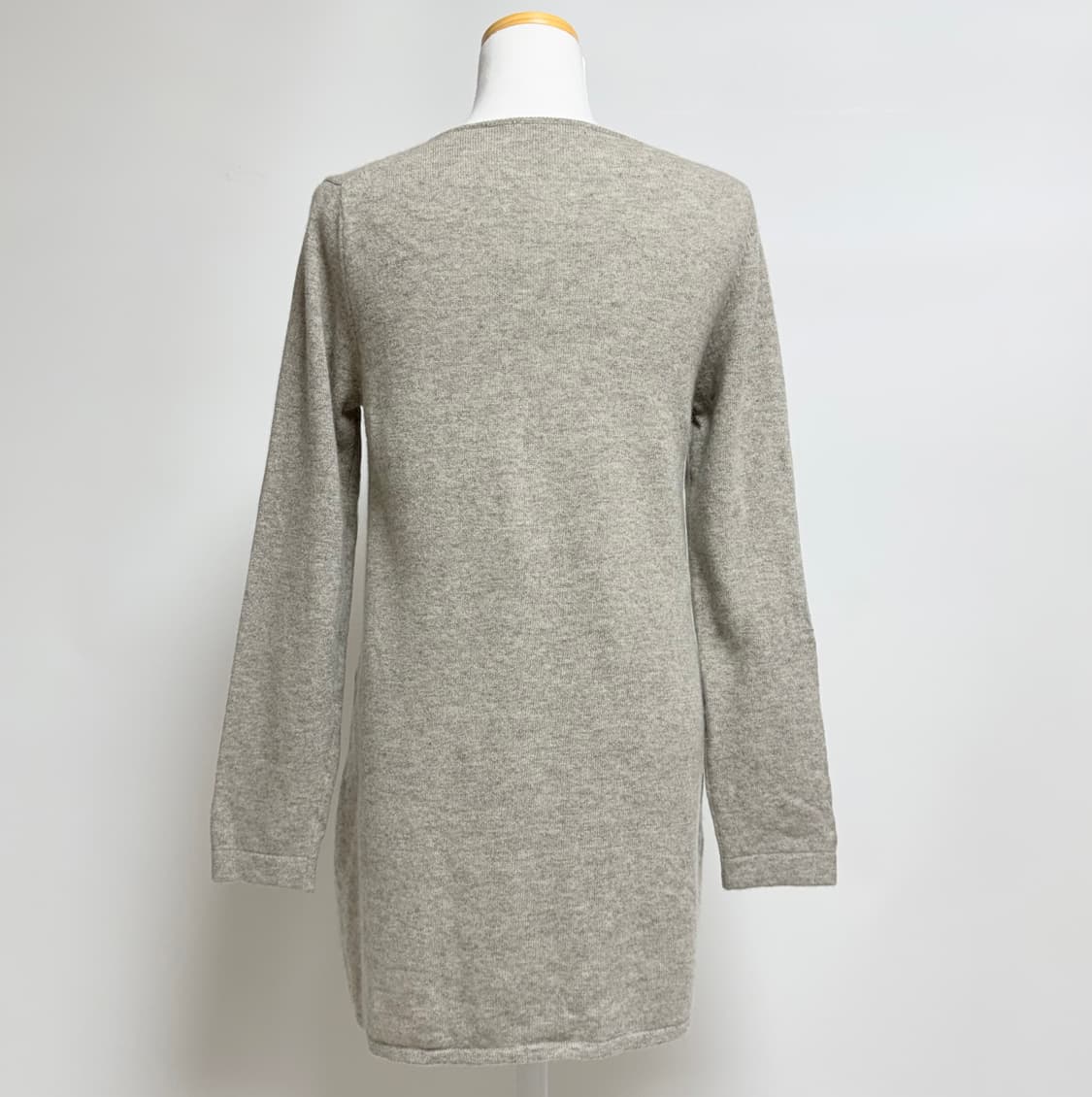 [캐시미어 100%] 그레이 브이넥 포켓 롱 니트 M 상품이미지3