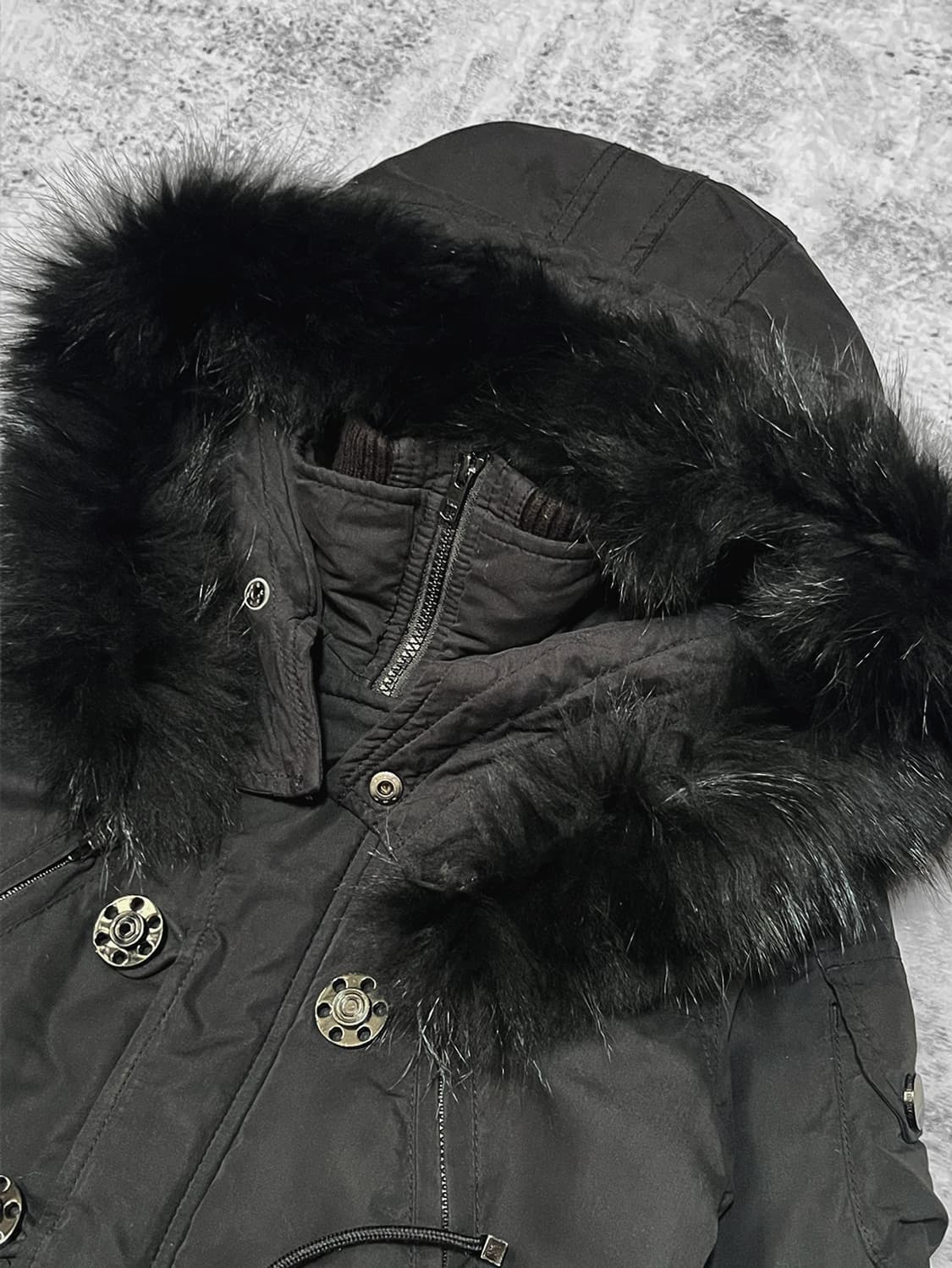 (SLY) black fur-hood jumper  상품이미지2