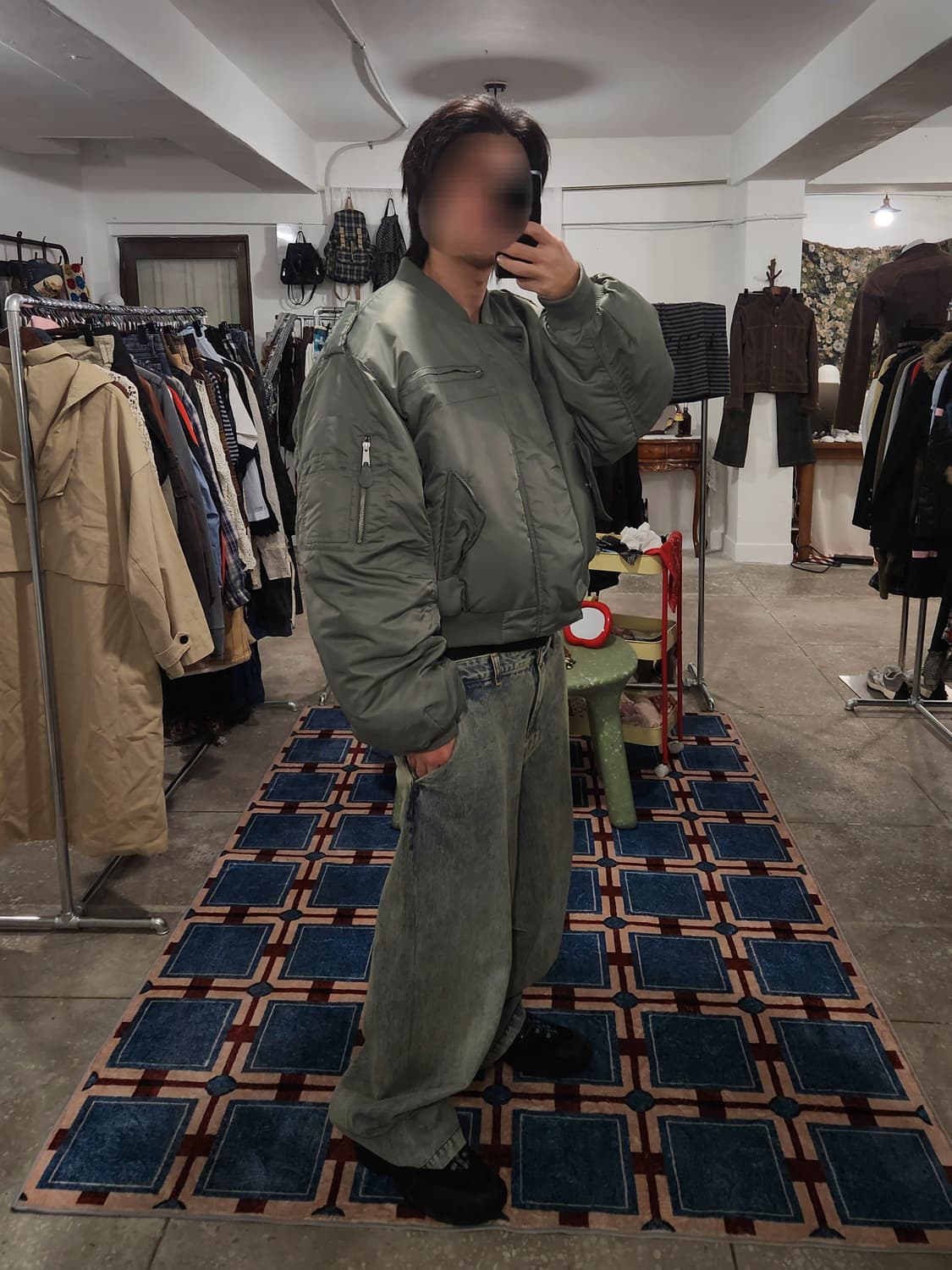 엔타이어 스튜디오 a-2 봄버 (L) 착샷있음 상품이미지2