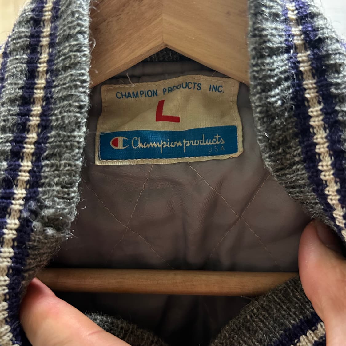 챔피온 그레이 바시티자켓 상품이미지3