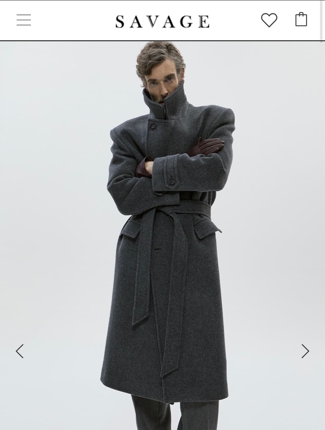 삽니다)세비지 로브코트 XL 블랙 그레이 상품이미지1