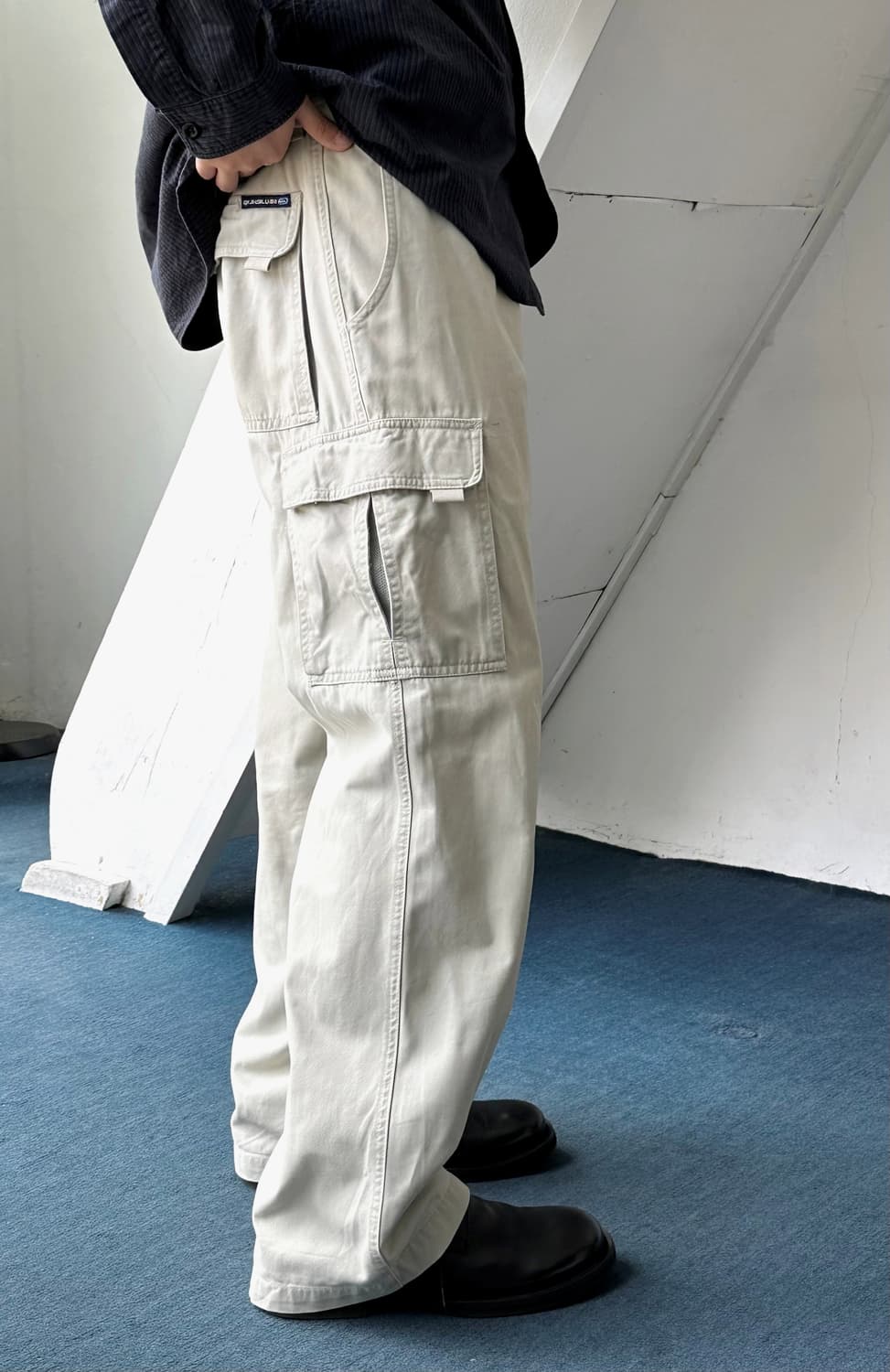 Cotton twill wide cargo pants 상품이미지4
