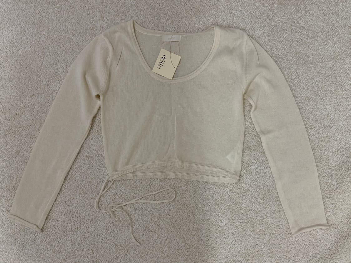 [리에뜨 Riette] 샌디 유넥 니트 (아이보리 / 택포함 새상품) 상품이미지4