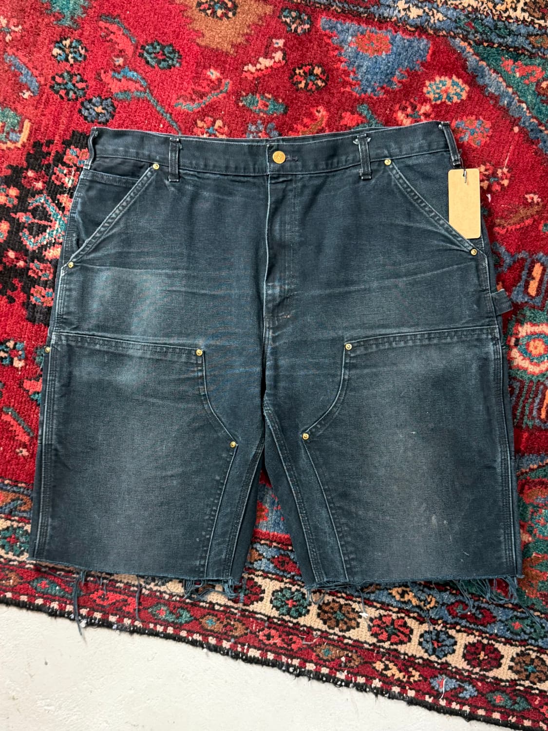 OG USA Made 칼하트 B01 더블니 쇼츠 칼하트 썩블니 블랙 상품이미지1