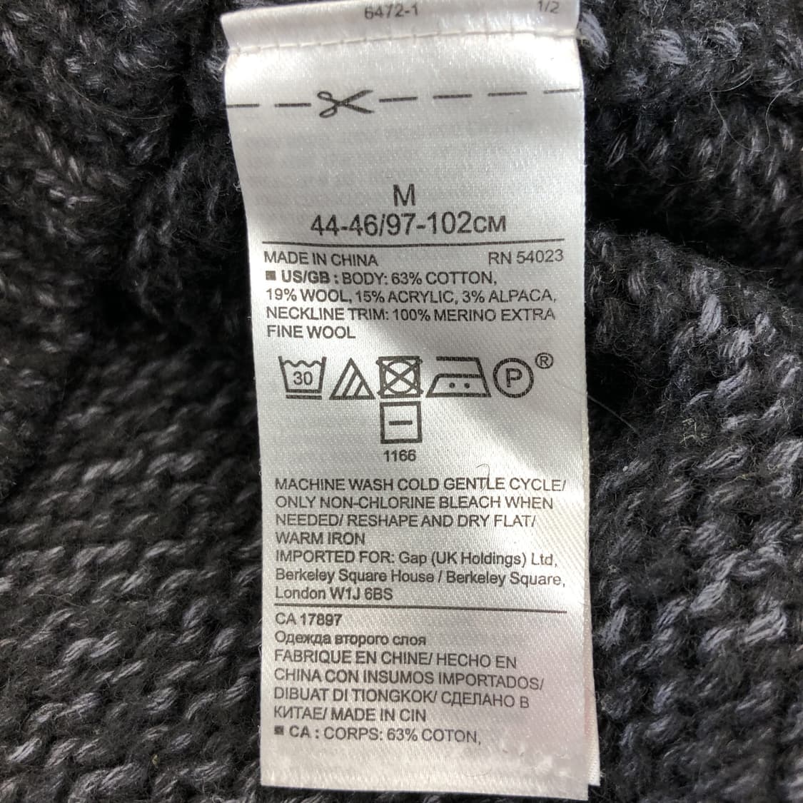 바나나리퍼블릭 알파카 이탈리안얀 케이블니트 M 상품이미지6