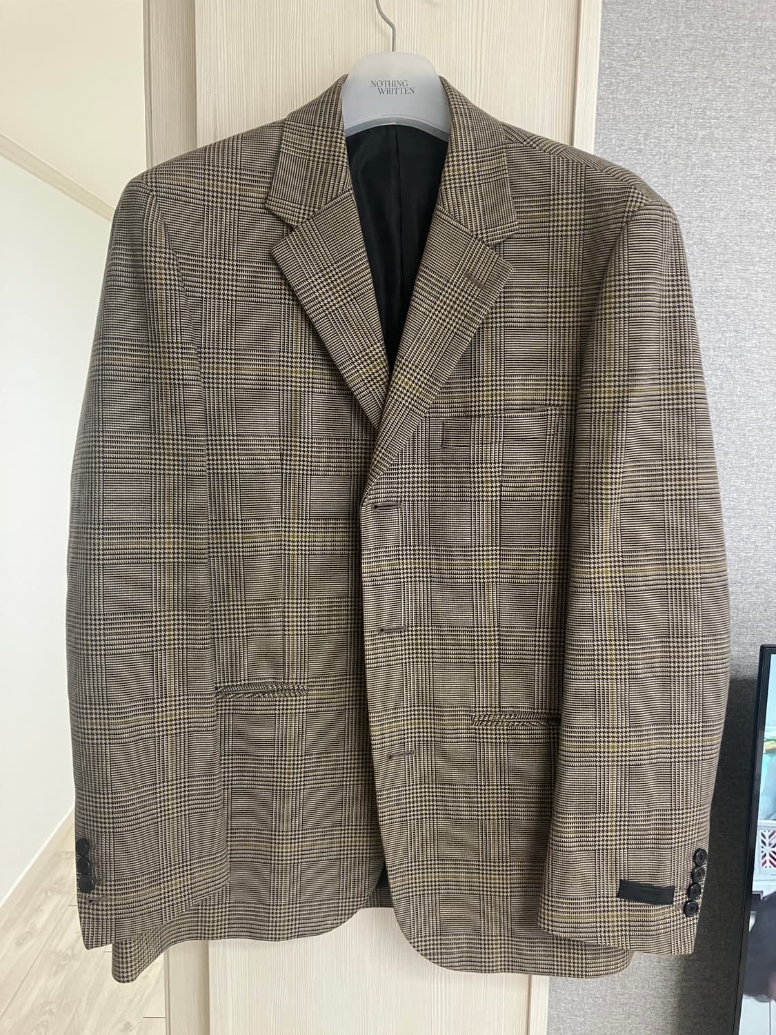 MNGU 오버 3버튼 재킷 체크 L사이즈 상품이미지6