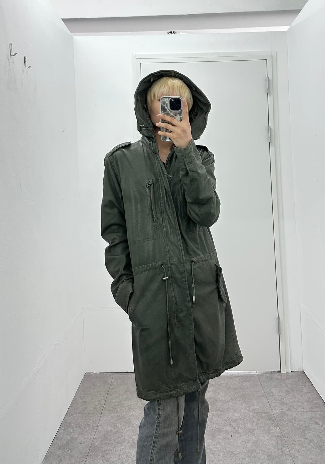 Luva Tram Vegetable Lambs Leather Coat 상품이미지8