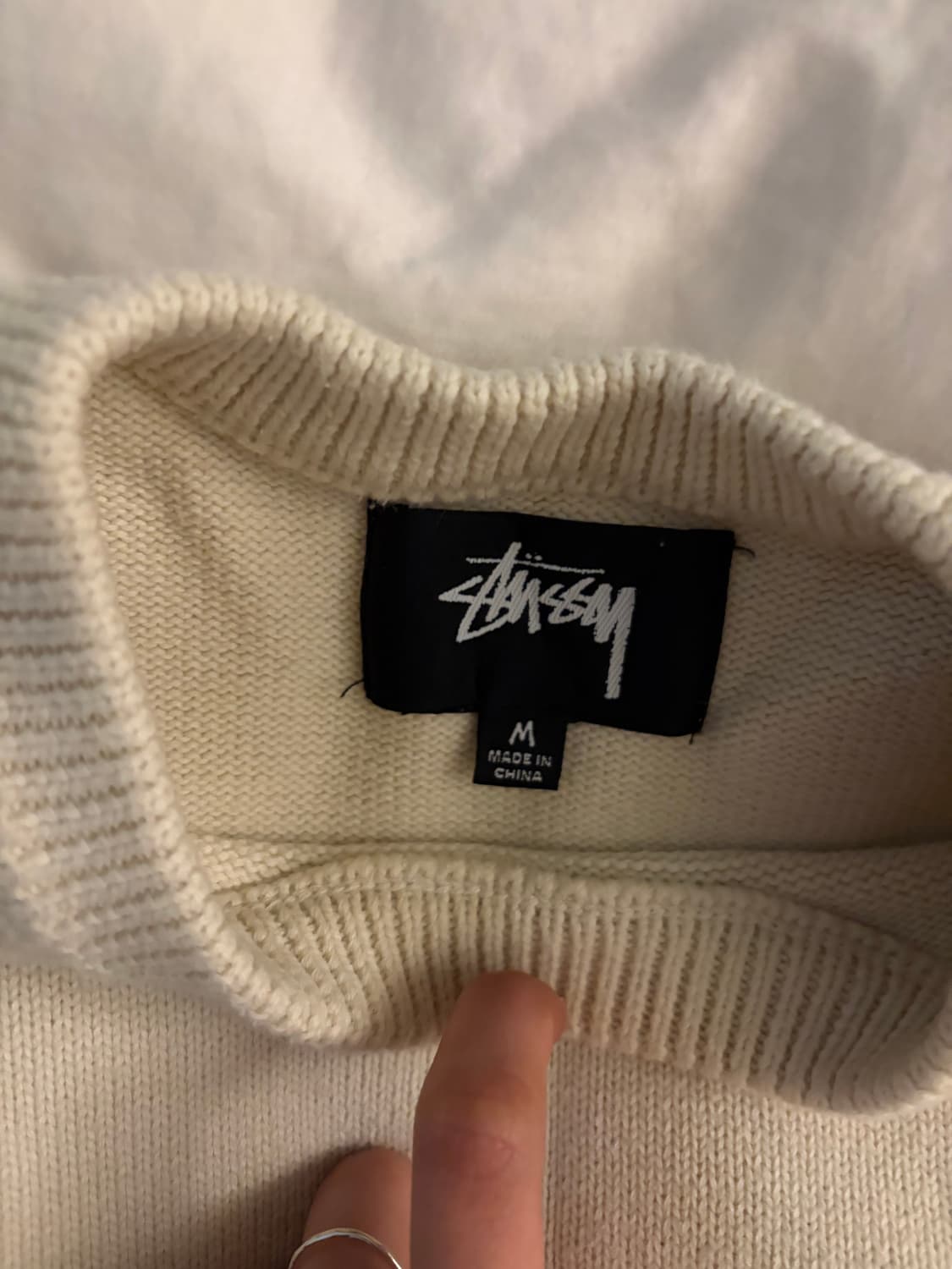 스투시 아이보리 니트 상품이미지2