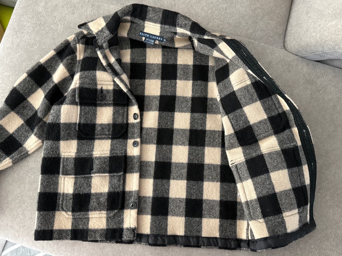 랄프로렌 체크 뽀글이 아우터 자켓 상품이미지3