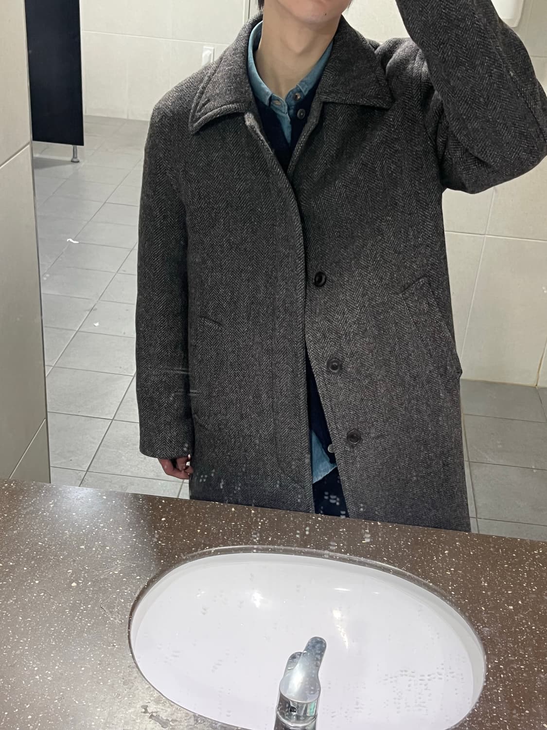 아포페니안 헤링본 울 맥코트 상품이미지5