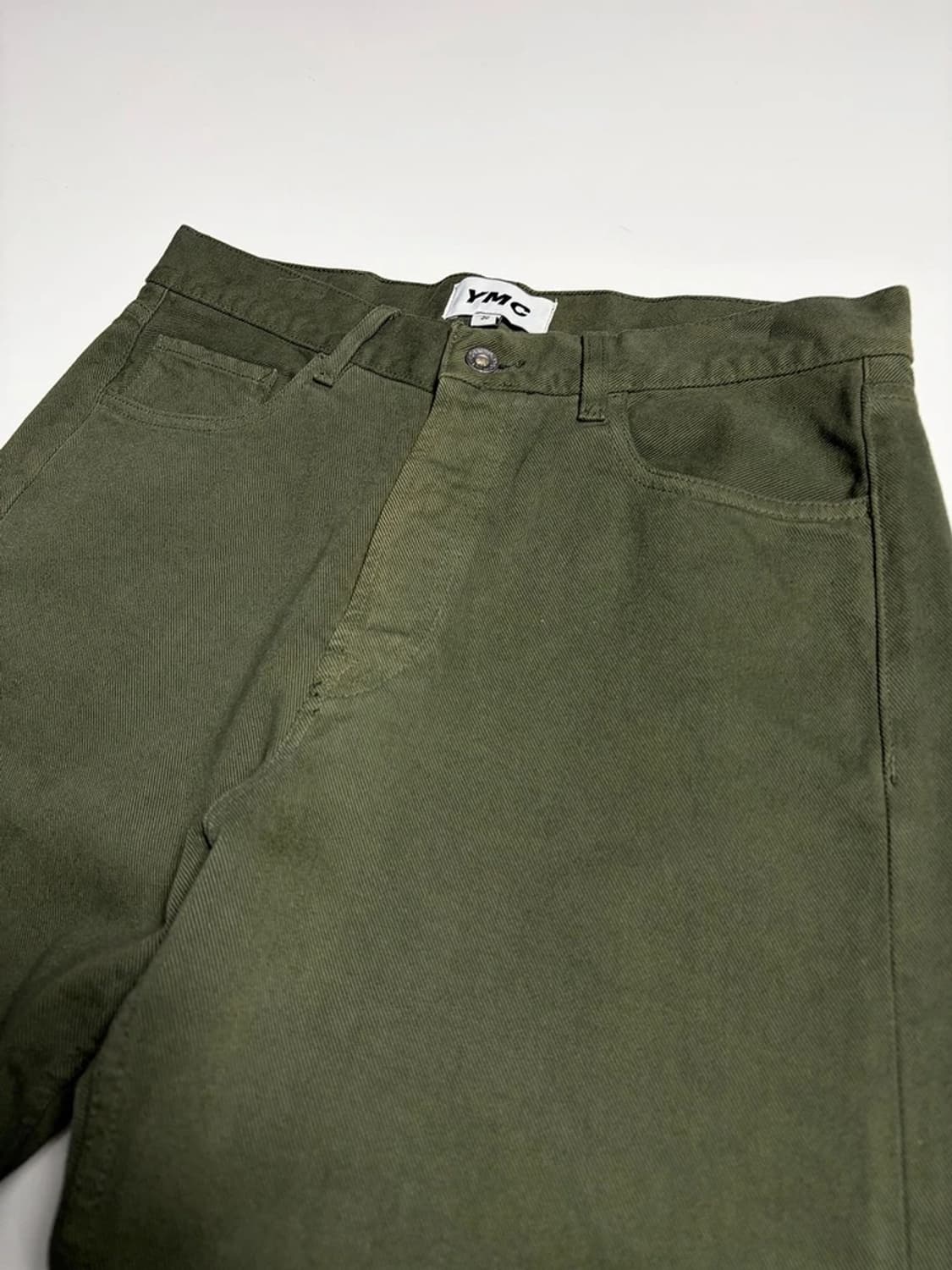YMC 21FW 버튼플라이 올리브 데님 팬츠 R1845 상품이미지2