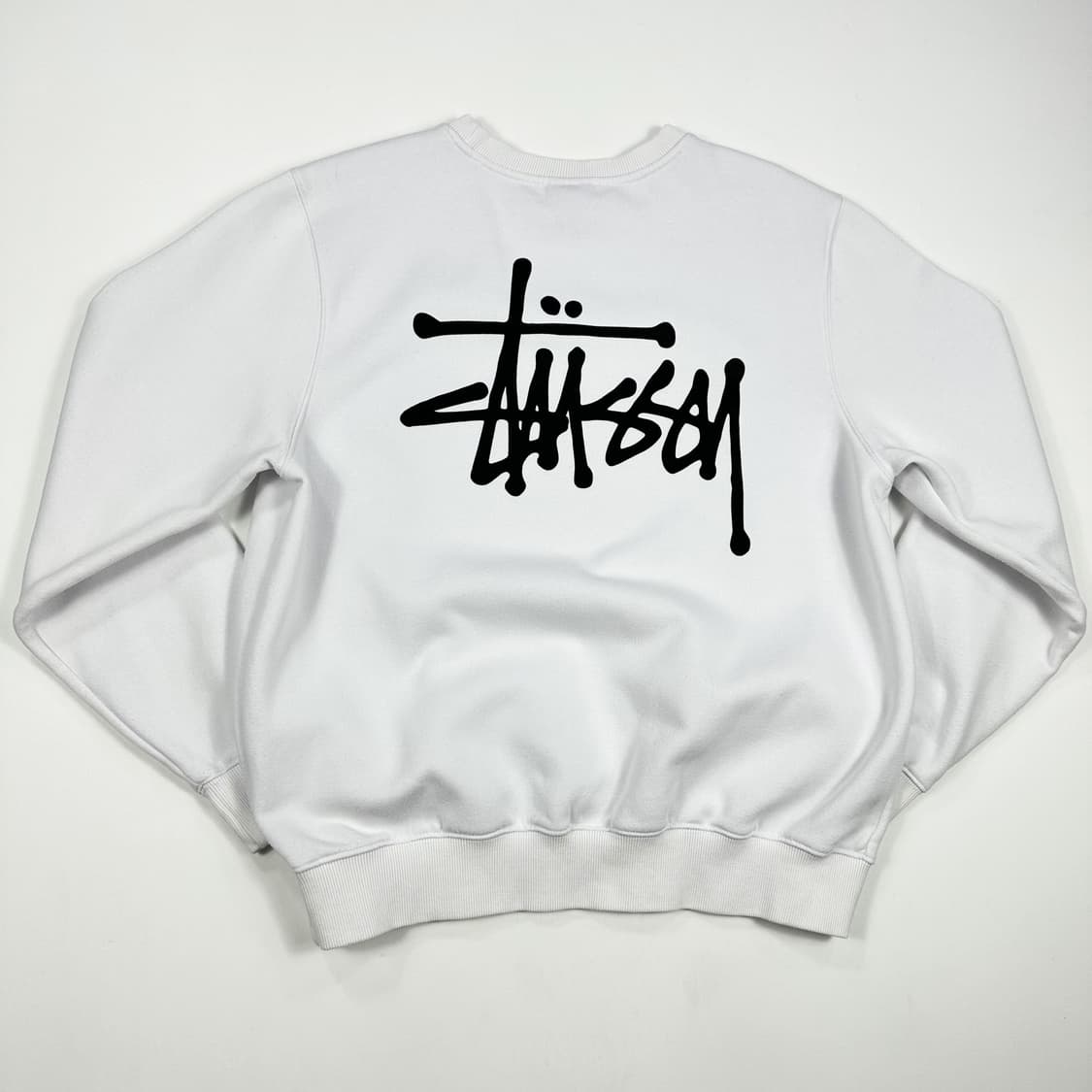 스투시 베이직 백로고 화이트 맨투맨 (S) 상품이미지3