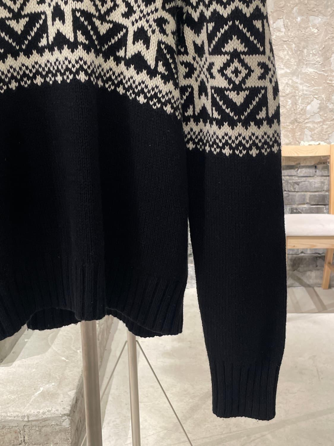 폴로 랄프로렌 블랙 노르딕 쿼터 집 숄 카라 스웨터 상품이미지5