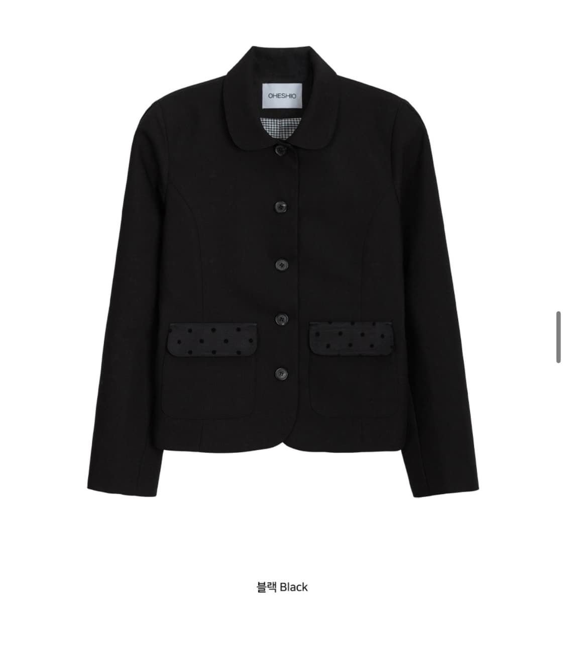 도트자켓 dot round collar jacket 블랙 상품이미지1