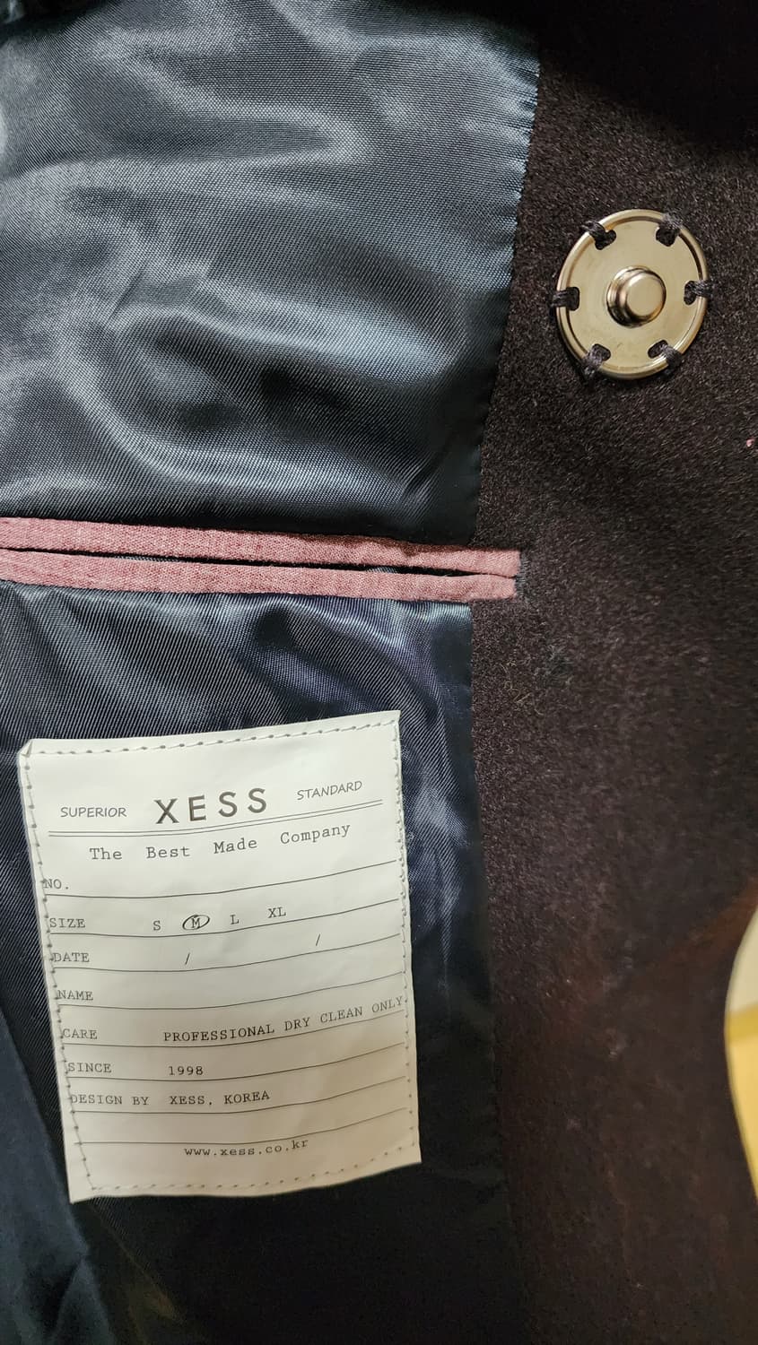 박성철 Line or Circle 버건디 울 혼방 코트 상품이미지6