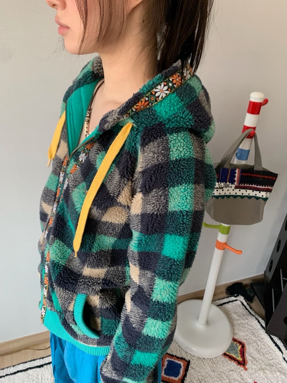 ethnic check.. fleece jumper 상품이미지4