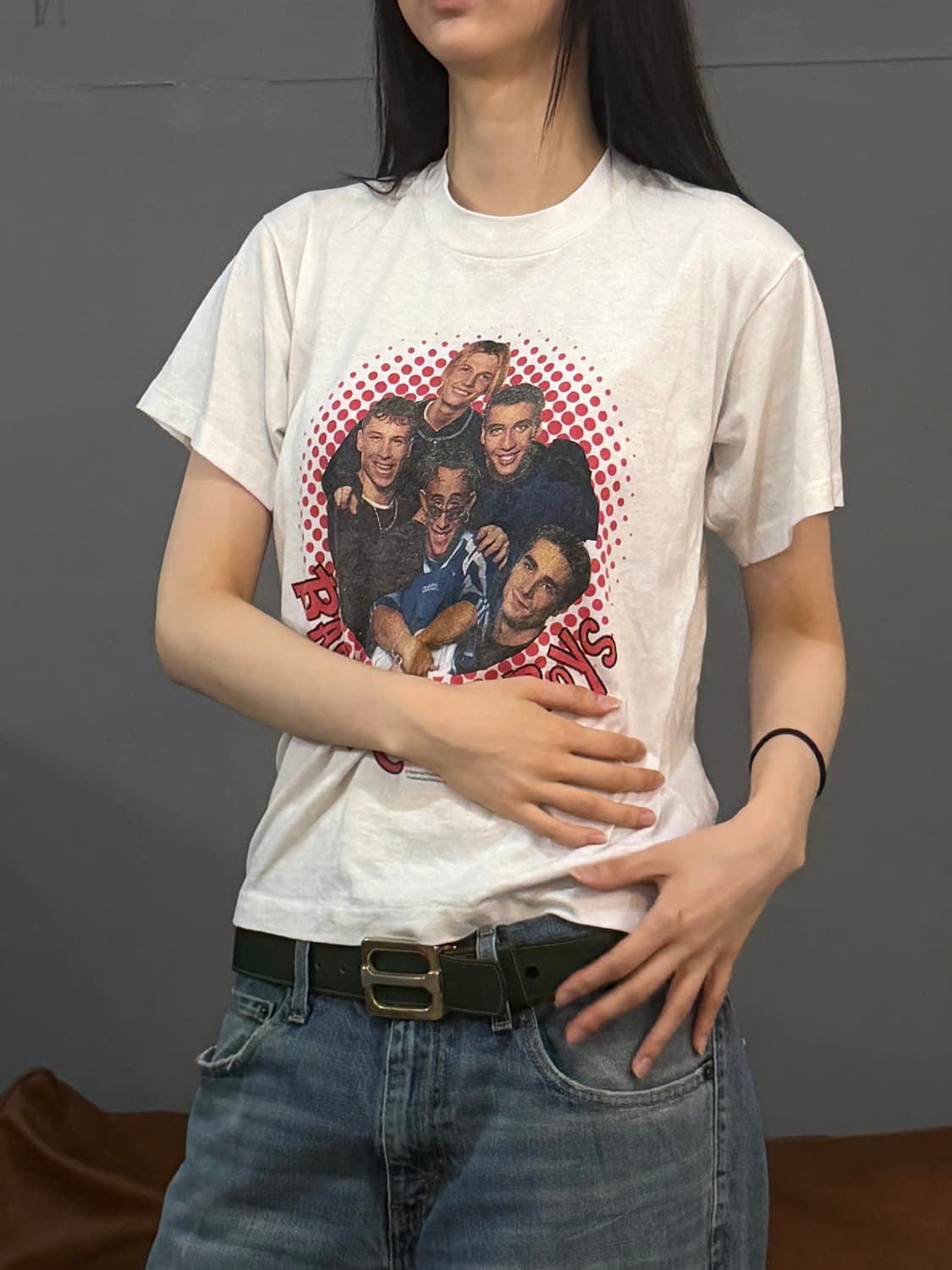 90s 백스트리트 보이즈 아이보리 반팔티 상품이미지3