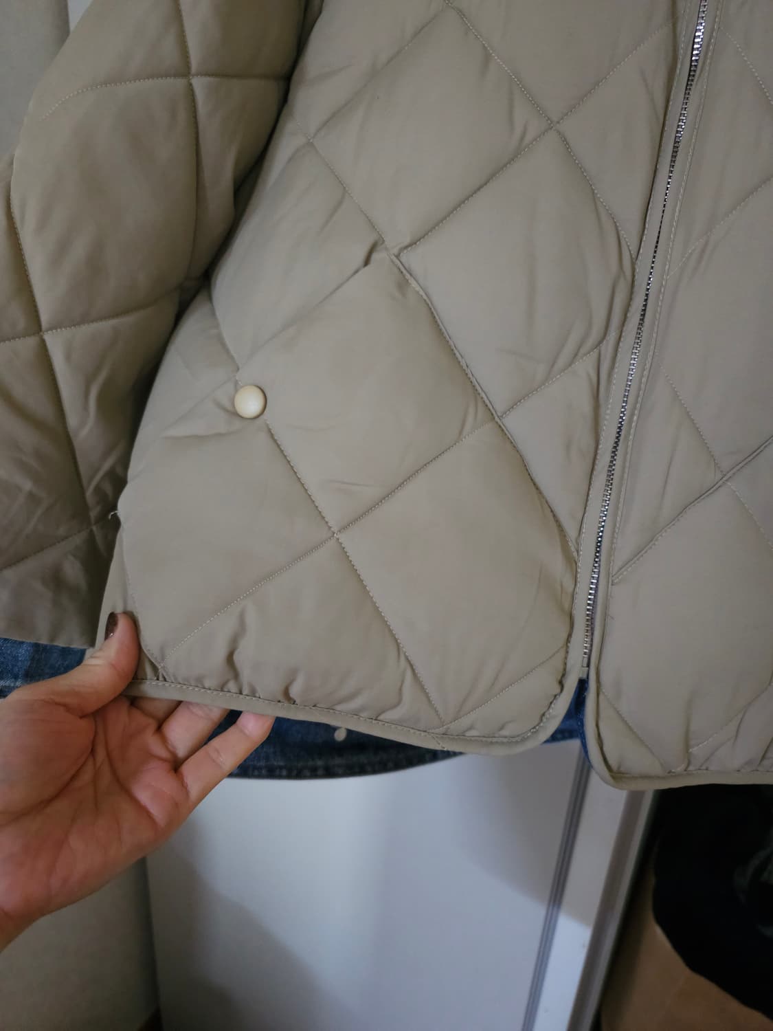 ab.f.z 퀼팅 자켓 데님 카라 상품이미지4