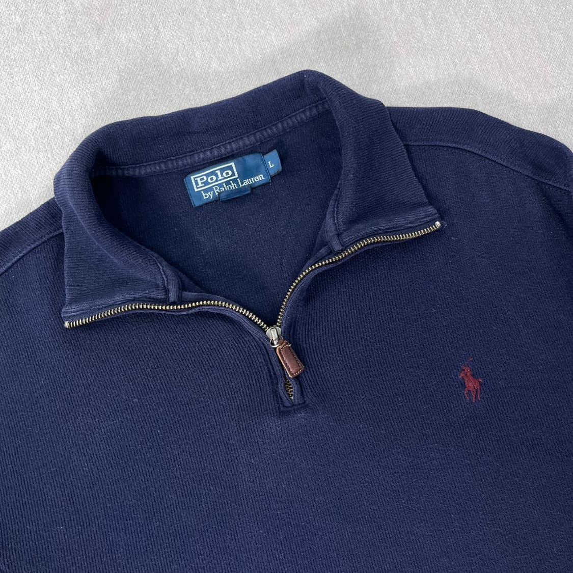 100 폴로랄프로렌 코튼 반집업 니트 상품이미지2