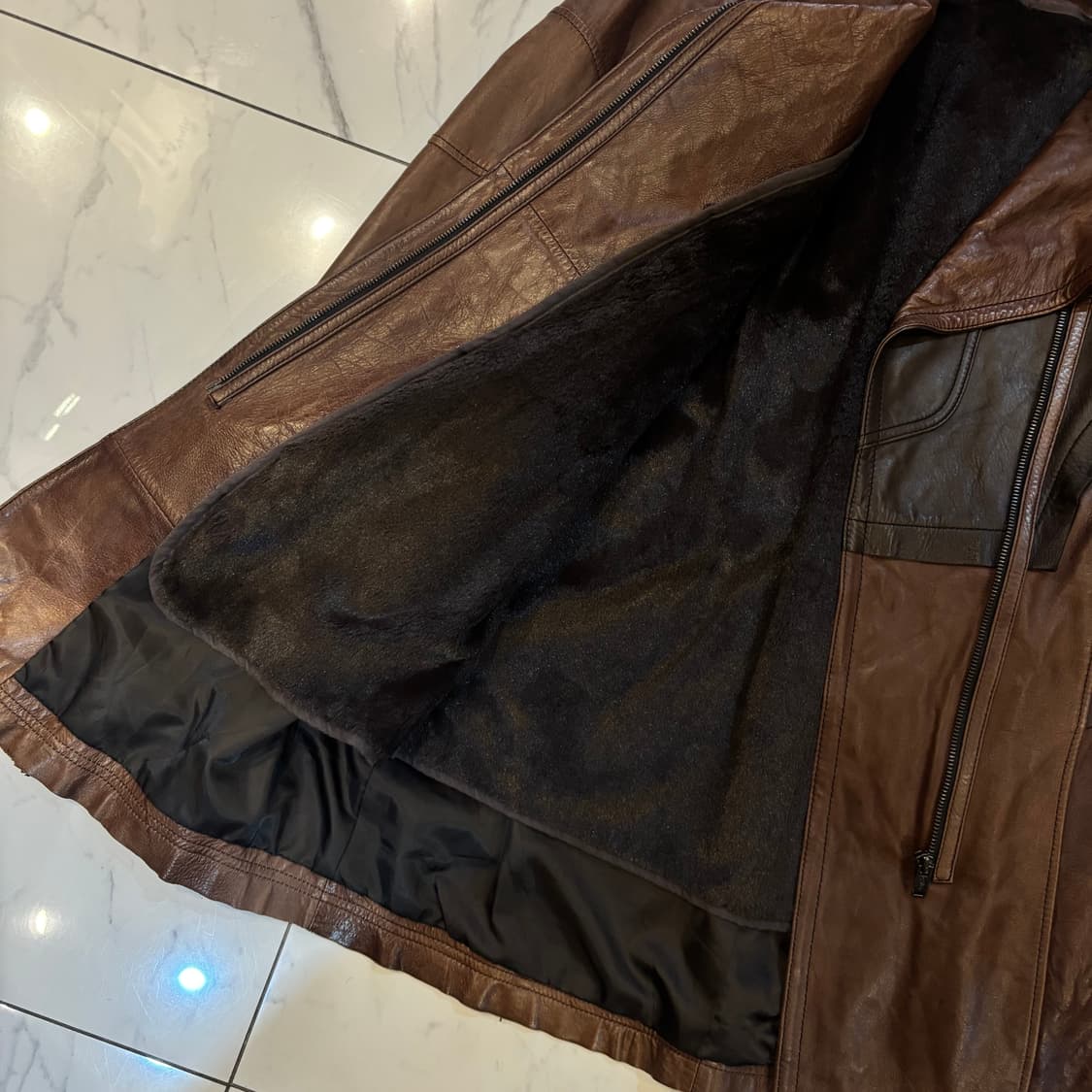 하이넥 양가죽코트 투웨이 sheep leather coat v-kei  상품이미지5