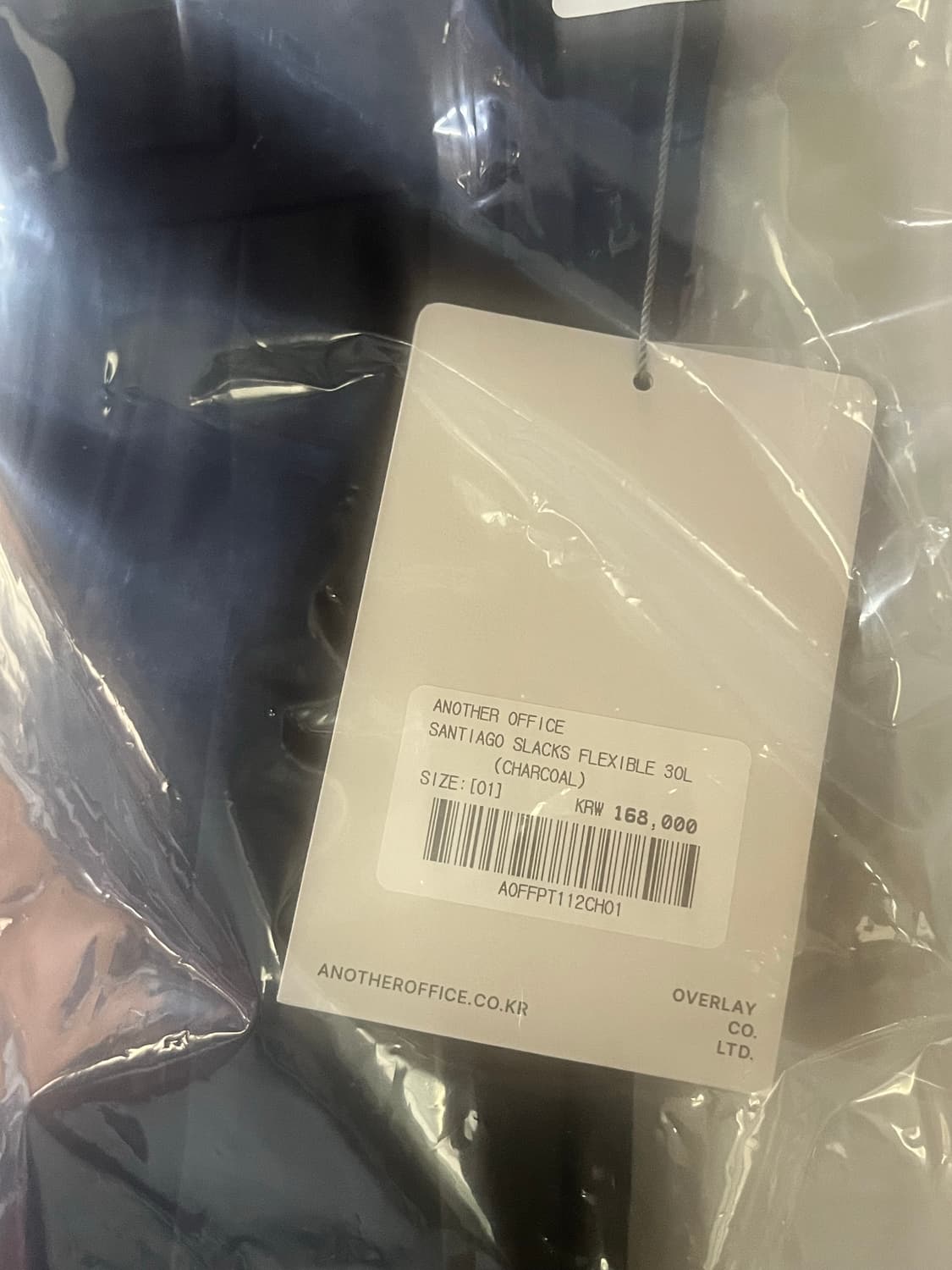 25fw 어나더오피스 산티아고 슬랙스 플렉서블 차콜 상품이미지5